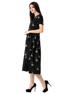 Henley printed a-line dress - 15494239 - Standard Image - 2