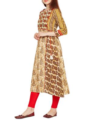 Printed flared kurta - 15494260 - Standard Image - 2