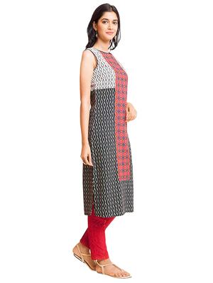 Straight printed kurta - 15494751 - Standard Image - 2