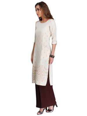 Straight printed kurta with pocket - 15494753 - Standard Image - 2