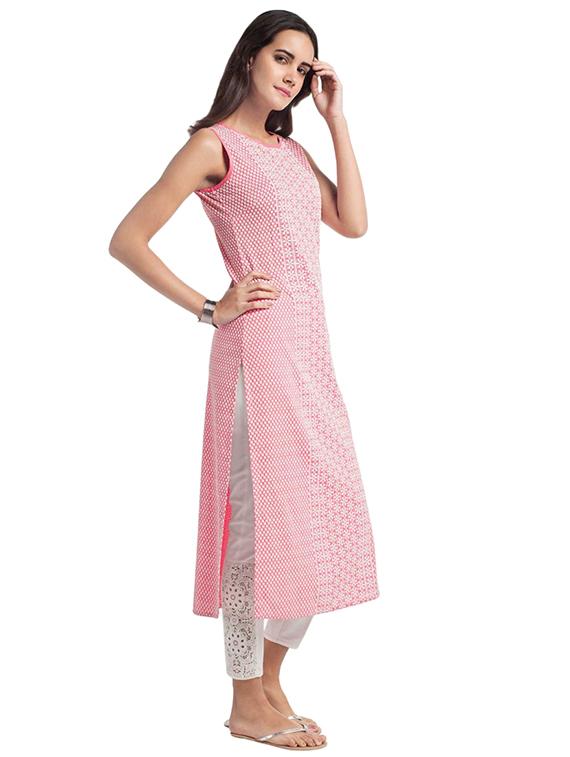 Straight embroidered kurta - 15494773 - Zoom Image - 2