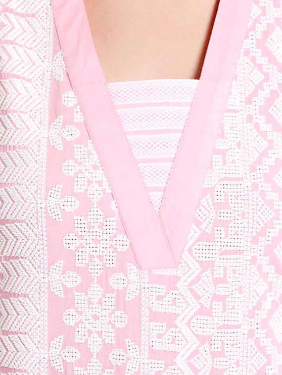Embroidered double slit a-line kurta - 15494775 - Zoom Image - 5