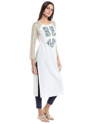Straight printed kurta - 15494804 - Standard Image - 2