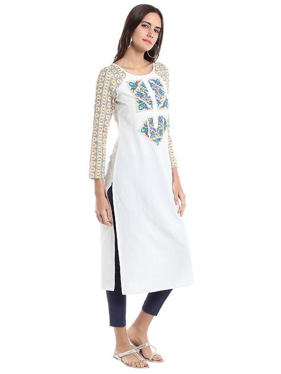 Straight printed kurta - 15494804 - Zoom Image - 2