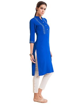 Straight pintucks kurta - 15494810 - Standard Image - 2
