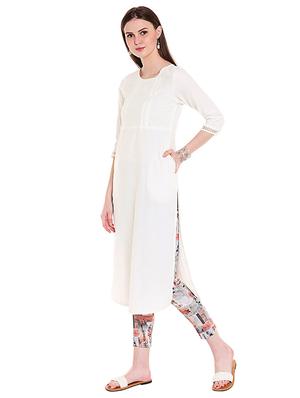 Straight pintucks kurta - 15494836 - Standard Image - 2