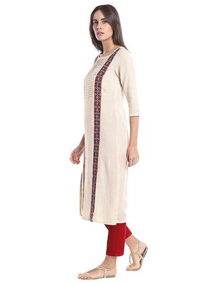 Straight double slit kurta - 15494849 - Standard Image - 2