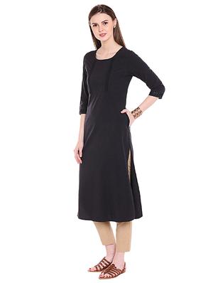 Straight pintucks kurta - 15494858 - Standard Image - 2