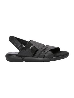 red chief black leather back strap sandals - 15495210 - Standard Image - 2