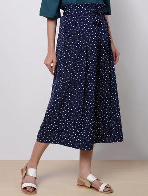 paper bag polka dotted belted culottes - 15495337 - Standard Image - 2