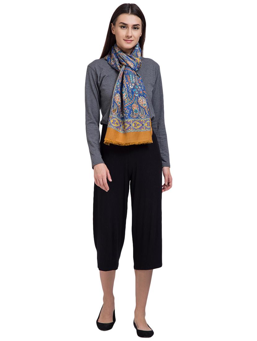 blue wool stole - 15495405 - Zoom Image - 2