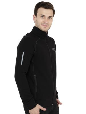 black cotton casual jacket - 15495536 - Standard Image - 2