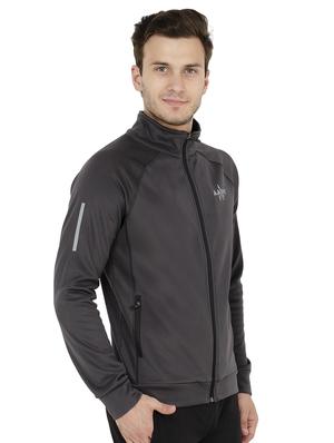 grey cotton casual jacket - 15495537 - Standard Image - 2