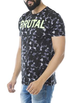 black cotton all over print t-shirt - 15495640 - Standard Image - 2