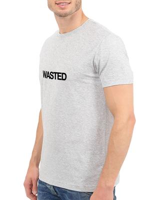 grey cotton chest print tshirt - 15495844 - Standard Image - 2