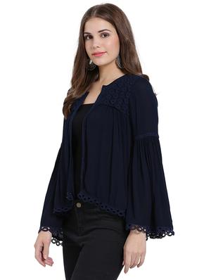 bell sleeved gather detail embroidered shrug - 15496625 - Standard Image - 2