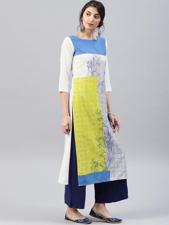 Printed straight kurta - 15496816 - Zoom Image - 2