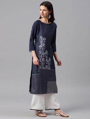 Printed straight kurta - 15496845 - Standard Image - 2