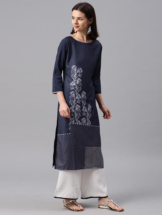 Printed straight kurta - 15496845 - Zoom Image - 2