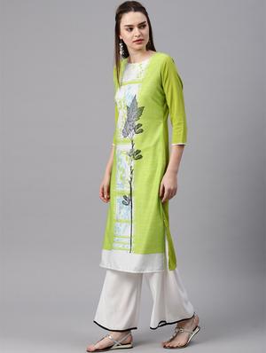 Printed straight kurta - 15496854 - Standard Image - 2
