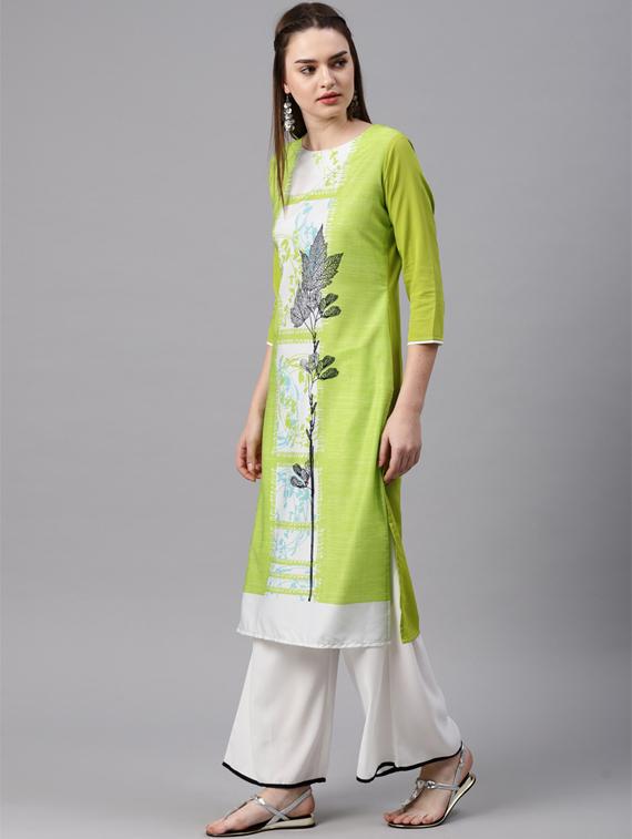 Printed straight kurta - 15496854 - Zoom Image - 2