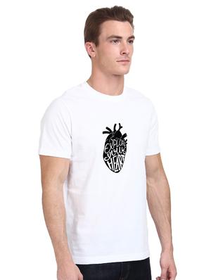 white cotton chest print tshirt - 15496986 - Standard Image - 2