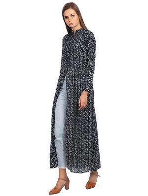 mandarin neck printed tunic - 15497064 - Standard Image - 2