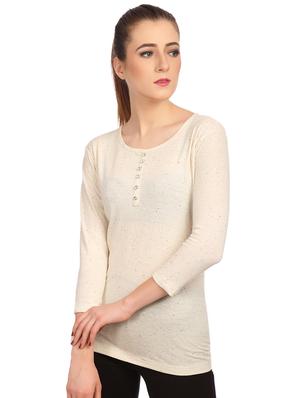 round neck button detail tee - 15497106 - Standard Image - 2