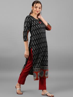 chevron straight kurta - 15497440 - Standard Image - 2