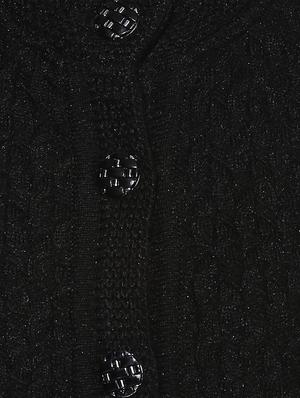 black woolen coatigan - 15497470 - Standard Image - 5