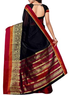 Disty floral bordered maheshwari saree with blouse - 15497528 - Standard Image - 2