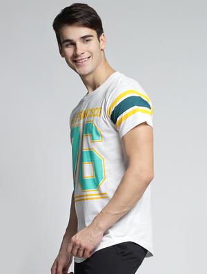 white cotton chest print tshirt - 15497558 - Standard Image - 2