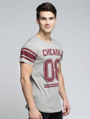 grey cotton chest print tshirt - 15497560 - Standard Image - 2