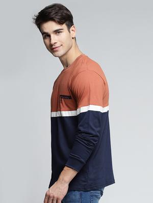 multi colored cotton color block t-shirt - 15497589 - Standard Image - 2