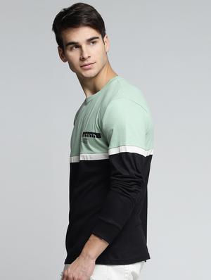 multi colored cotton color block t-shirt - 15497591 - Standard Image - 2