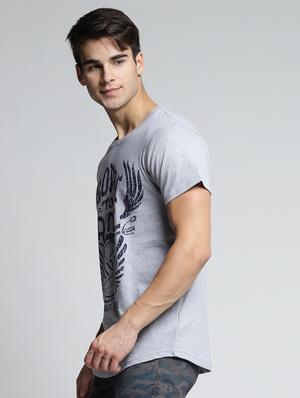 grey cotton front print t-shirt - 15497615 - Standard Image - 2