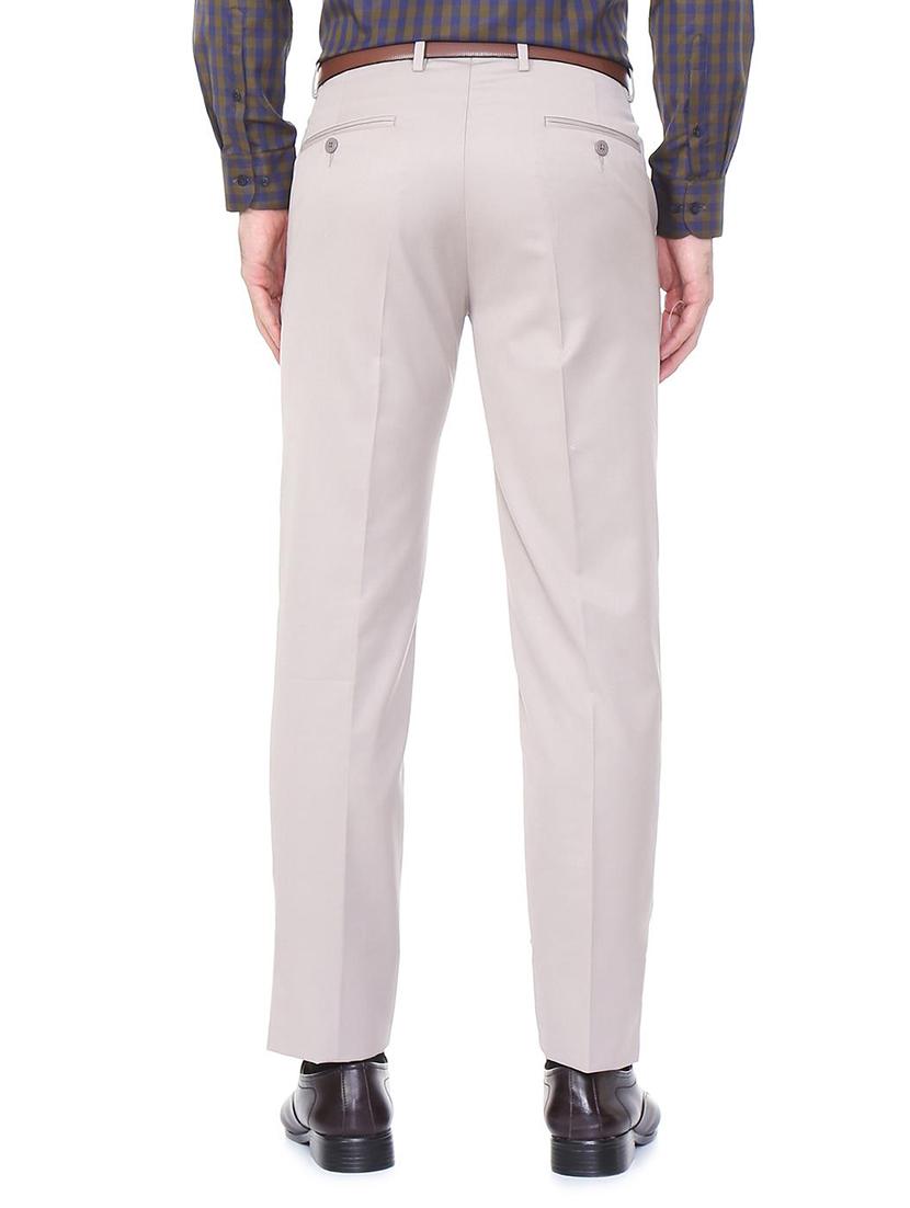 white polyester blend flat front formal trouser - 15497700 - Zoom Image - 2