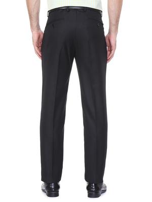 black polyester blend pleated formal trouser - 15497705 - Standard Image - 2