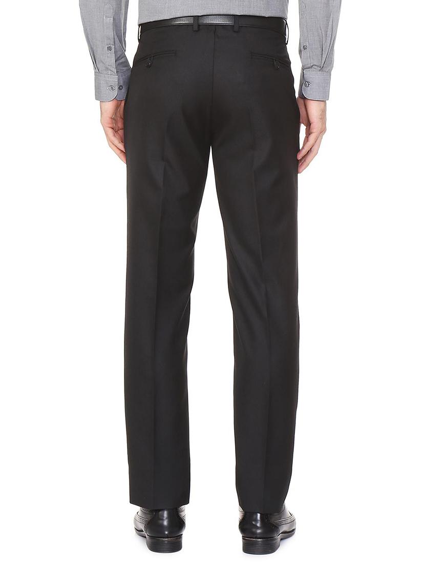 black polyester blend flat front formal trouser - 15497708 - Zoom Image - 2