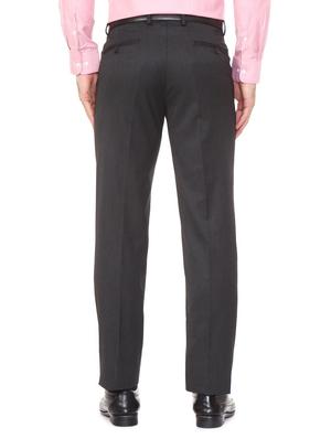 black polyester blend flat front formal trouser - 15497709 - Standard Image - 2