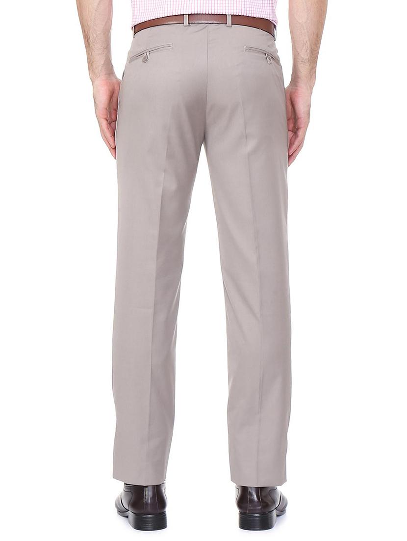 grey polyester blend flat front formal trouser - 15497710 - Zoom Image - 2