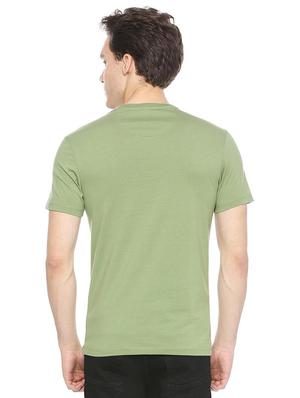 green cotton blend chest print t-shirt - 15497771 - Standard Image - 2