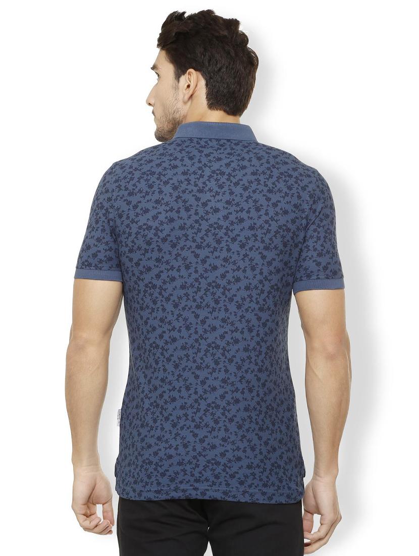 navy blue cotton polo t-shirt - 15497779 - Zoom Image - 2