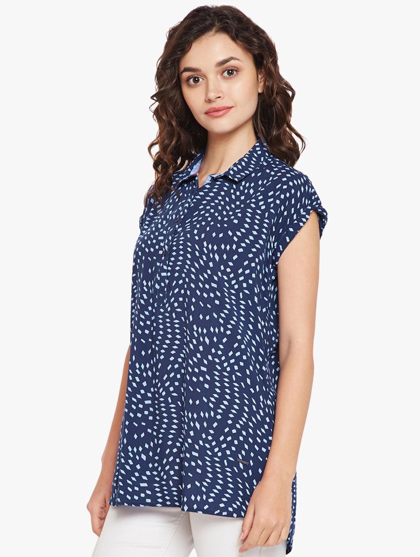 cap sleeved printed tunic - 15497875 - Zoom Image - 2