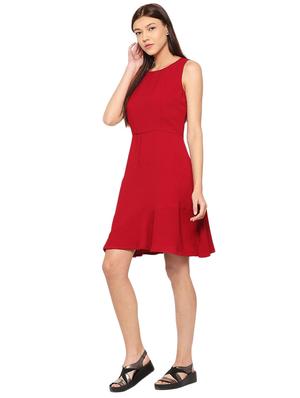 round neck a-line dress - 15497934 - Standard Image - 2
