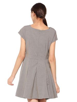 short sleeved fit and flare dress - 15497938 - Standard Image - 2