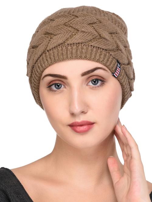 cable knit woolen cap - 15498047 - Standard Image - 1