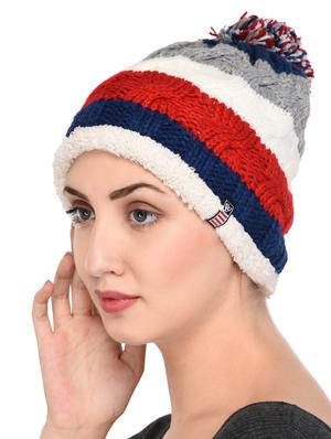 striped acrylic cap - 15498050 - Standard Image - 2