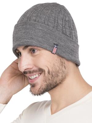 grey wool caps and hat - 15498081 - Standard Image - 2