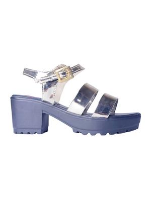 silver back strap sandals - 15498164 - Standard Image - 2